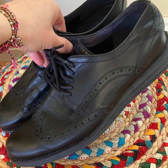 Cole Haan Classic Black Leather Men's Dress Shoes - Picture 7 of 8